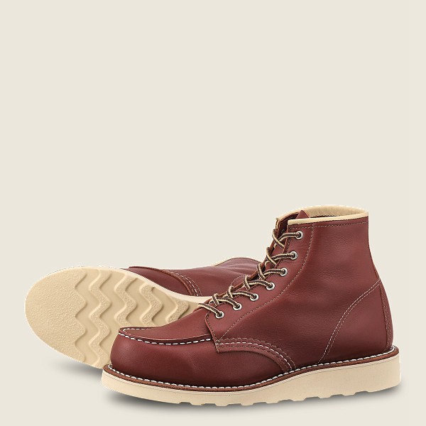 Bottes Red Wing Heritage - 6-Inch Classic Moc - Short Atanado Cuir - Bordeaux - Femme 507RTFWGD